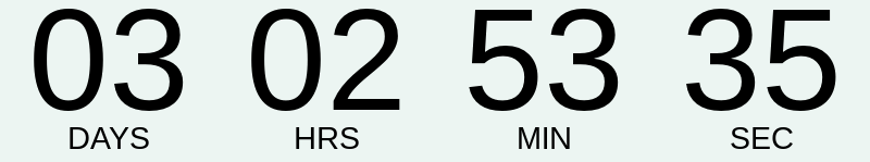 00 DAYS 00 HRS 00 MIN 00 SEC
