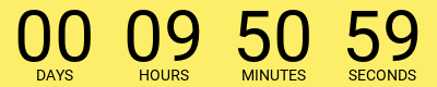 Time counting down to midnight 19th April