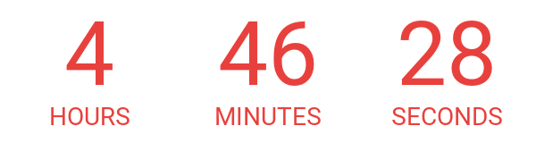 Clock countdown to midnight on August 8th