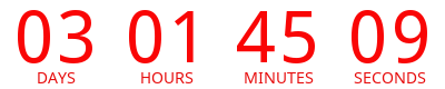 Long Weekend Sale Countdown Timer